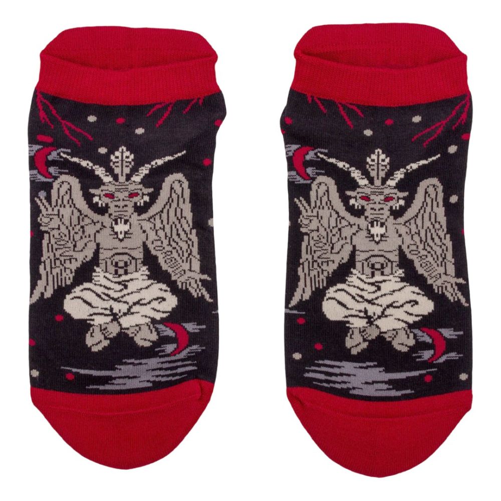 Footclothes - Evil Baphomet Enkelsokken - Zwart/Rood
